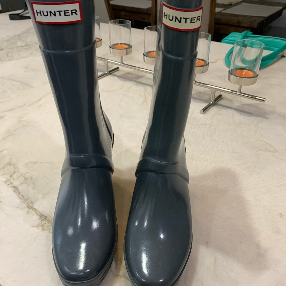 HUNTER boot wedges Grey size 5